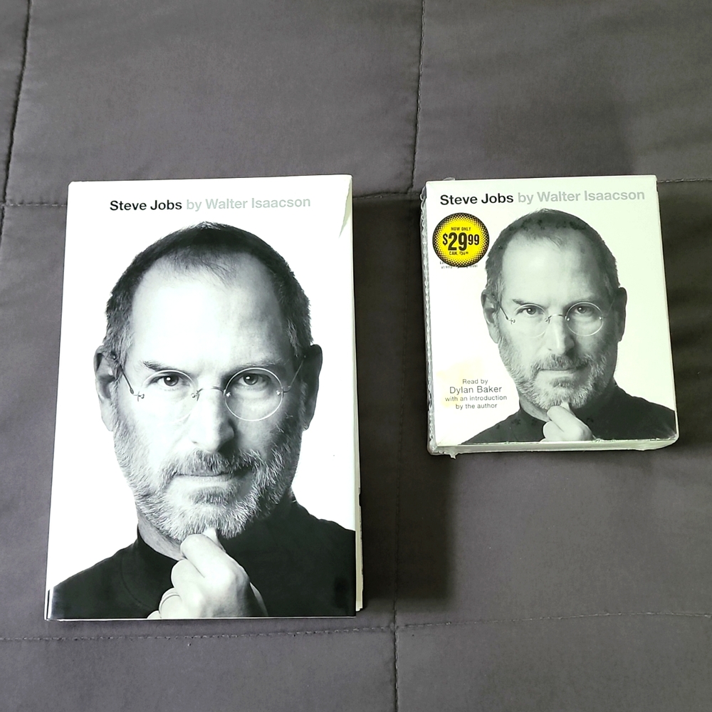 Steve Jobs bundle of book and Audio CD. *Book is used and Audio CD is new sealed